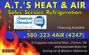 A.T.'s Heat & Air - ph. 580.323.4247