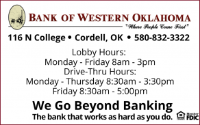 Bank of Western Oklahoma - ph. 580.832.3322