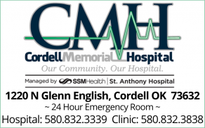 Cordell Memorial Hospital - ph. 580.832.3339